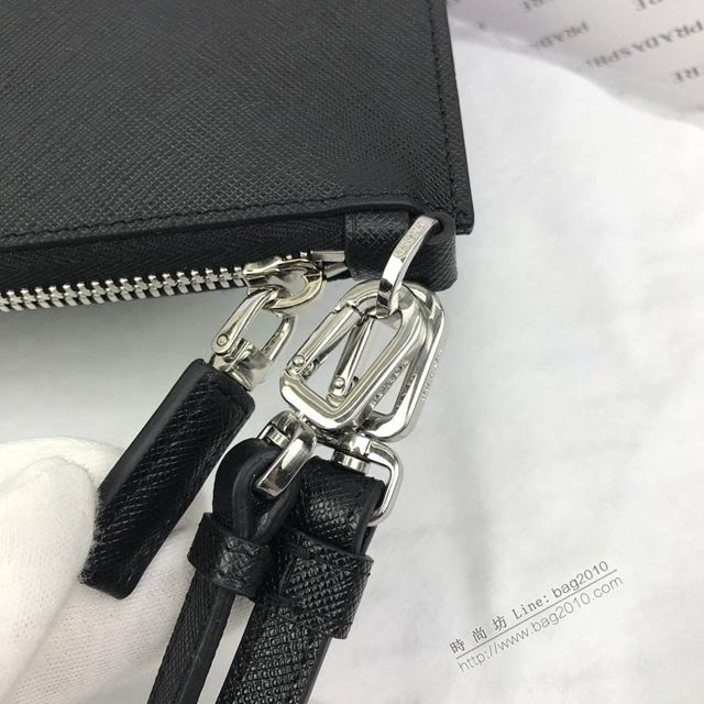 prada手包 普拉達2020最新款限量版手包 2VH073 Prada海馬徽標圖案手拿包  pyd2413